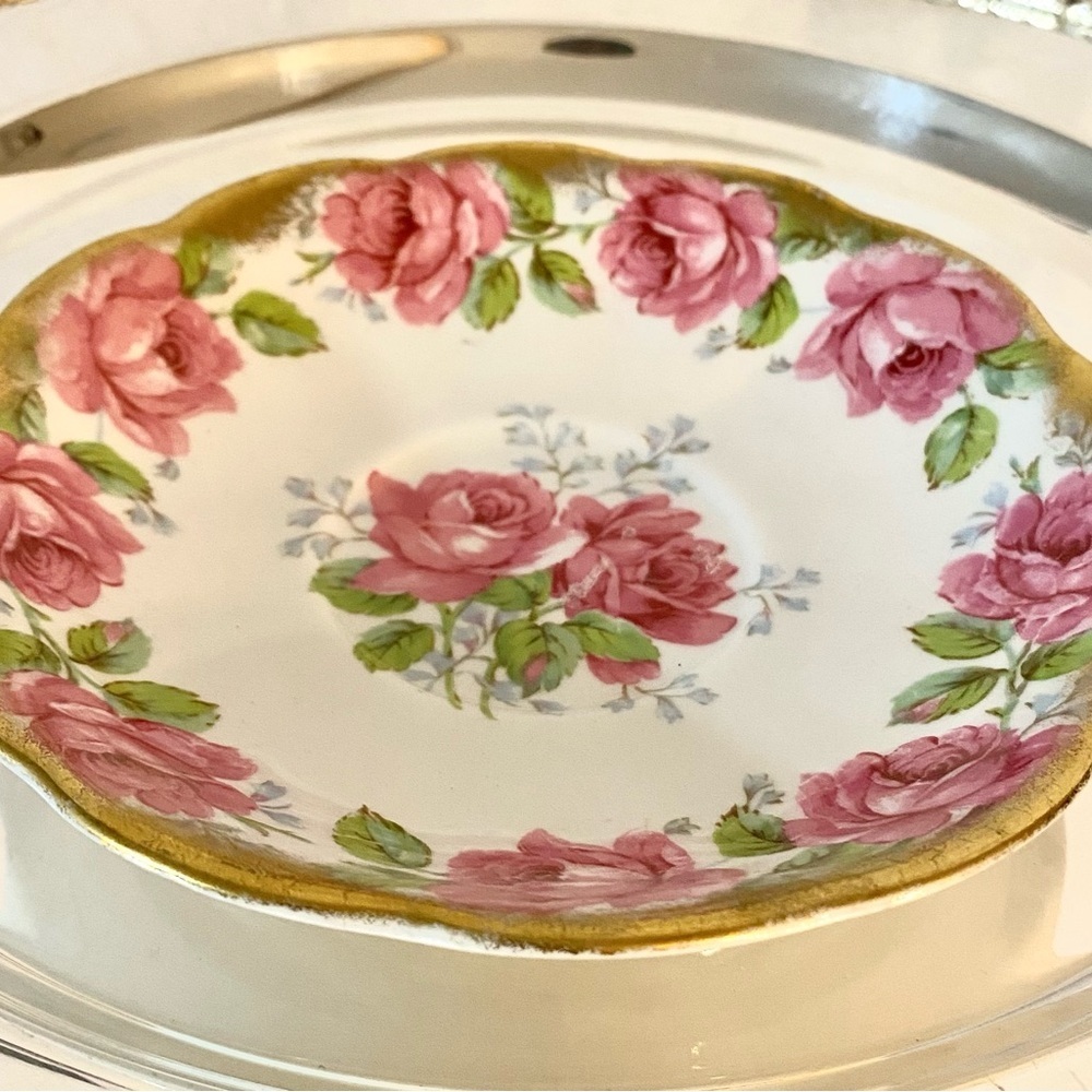 Vintage Bell England Fine Bone China Trinket Dish Lady Alexander Rose Romantic - Picture 2 of 9
